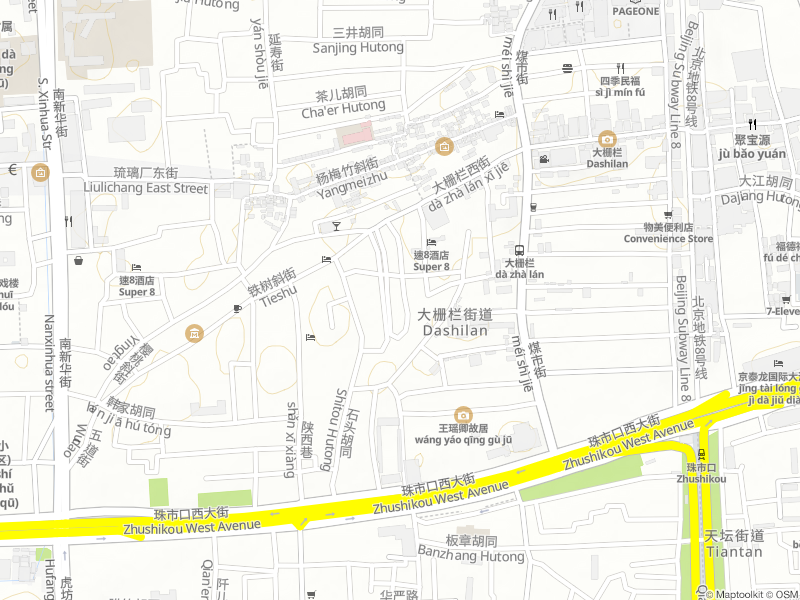 大栅栏地区区位图